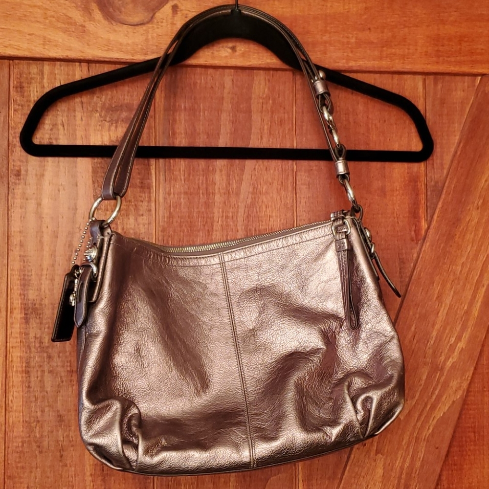 Metallic Coach purse